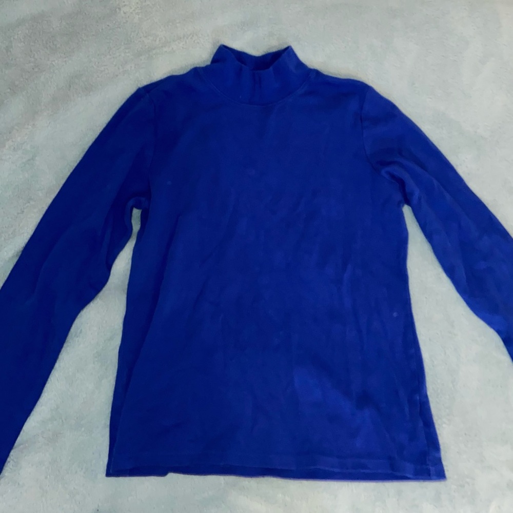 Karen Scott Royal Blue Long Sleeve Turtle Neck
